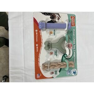 Nylabone Ocean Chew Toy Collection 3 Pack Power Chew Sustainable Dog Toys USA